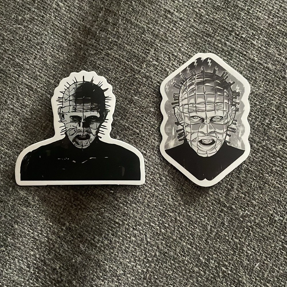 HORROR MOVIE waterproof sticker Mashup Crossover Black & White  Hellraiser